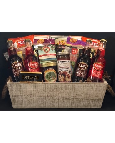 Michigan Detroit Basket Gift Basket